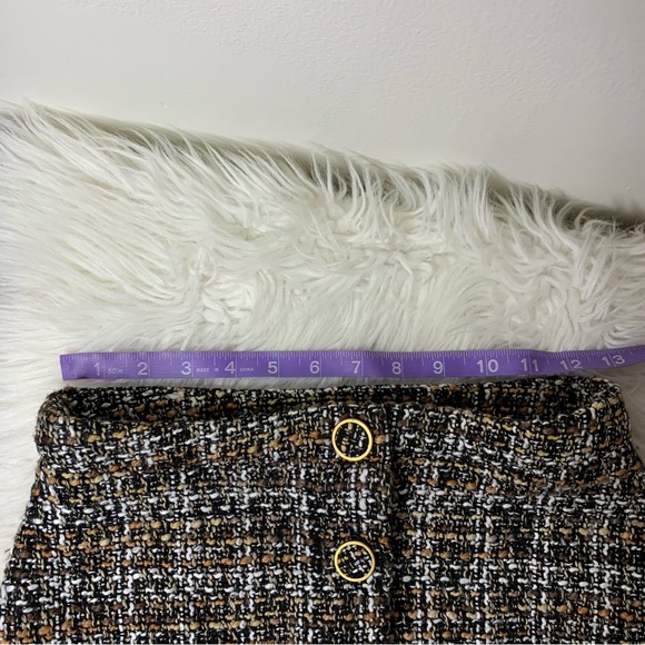 Daisy June Scalloped Tweed Buttons Skirt - Picture 4 of 6